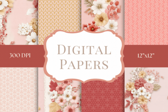 Blush Floral Digital Papers: A Soft Touch for Your Projects