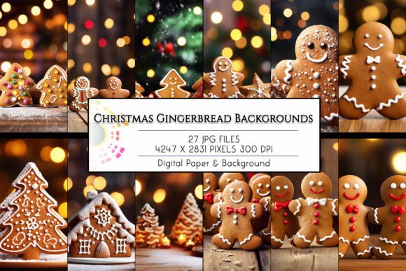 Festive Design Made Easy: The Christmas Gingerbread Backgrounds Bundle