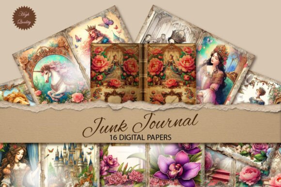 Princess Watercolor Junk Journal Paper: A Designer's Dream