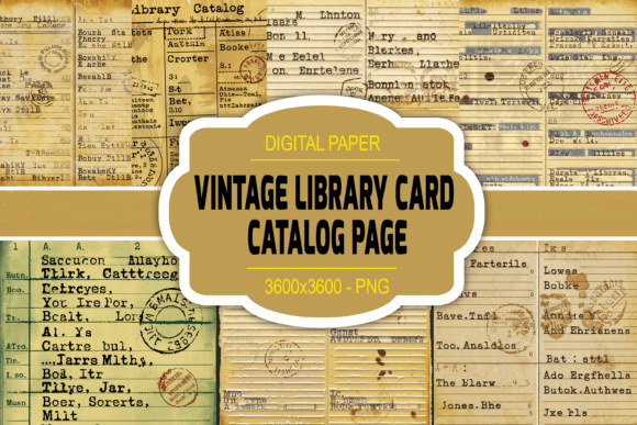 Timeless Charm: Using Vintage Library Card Catalog Page in Design