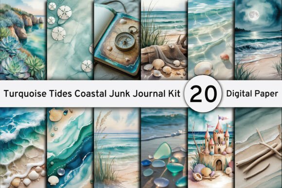 Turquoise Tides Coastal Junk Journal Kit: A Designer's Guide