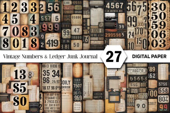 Unearthing Character with Vintage Numbers & Ledger Junk Journal