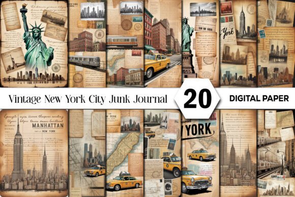 Unpacking the Vintage New York City Junk Journal Kit
