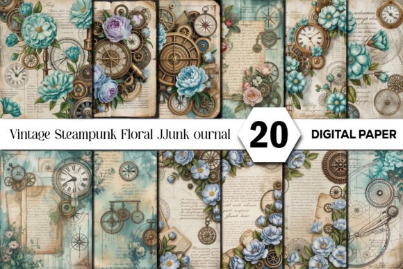 Unveiling the Vintage Steampunk Floral Junk Journal Aesthetic