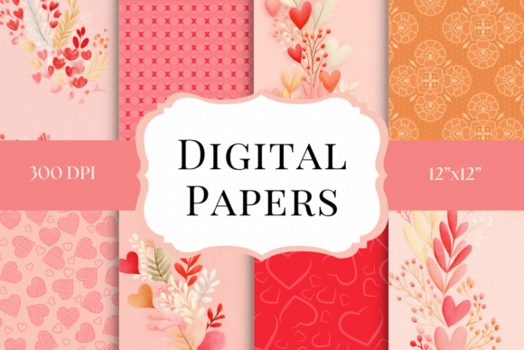 Valentine Hearts Digital Papers: Your Go-To Romantic Design Resource