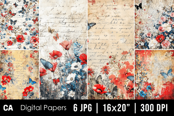 Vintage Floral Butterfly Journal Pages: A Designer's Guide